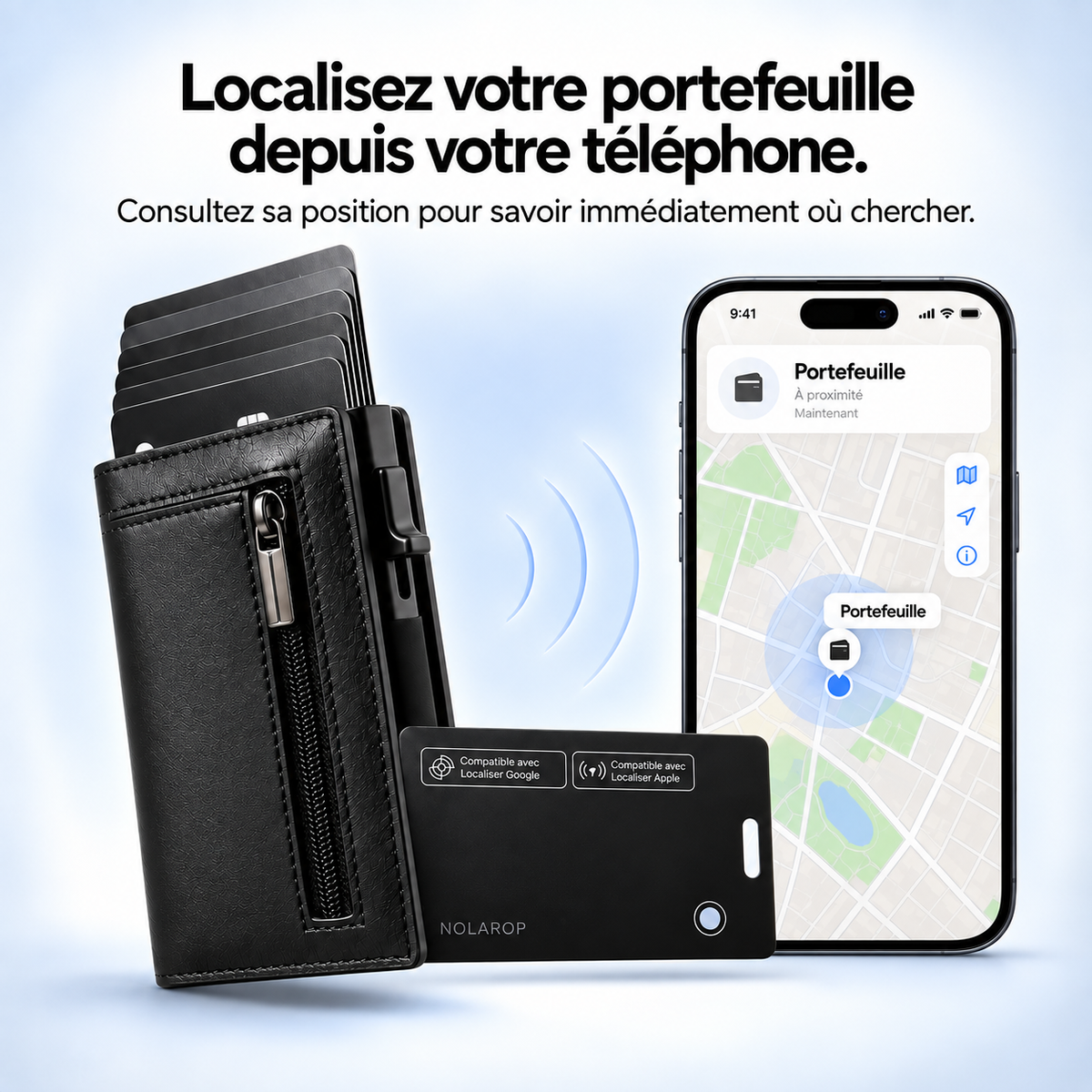 Nolarop Atlas - Le portefeuille que vous pouvez retrouver depuis votre téléphone. Nolarop