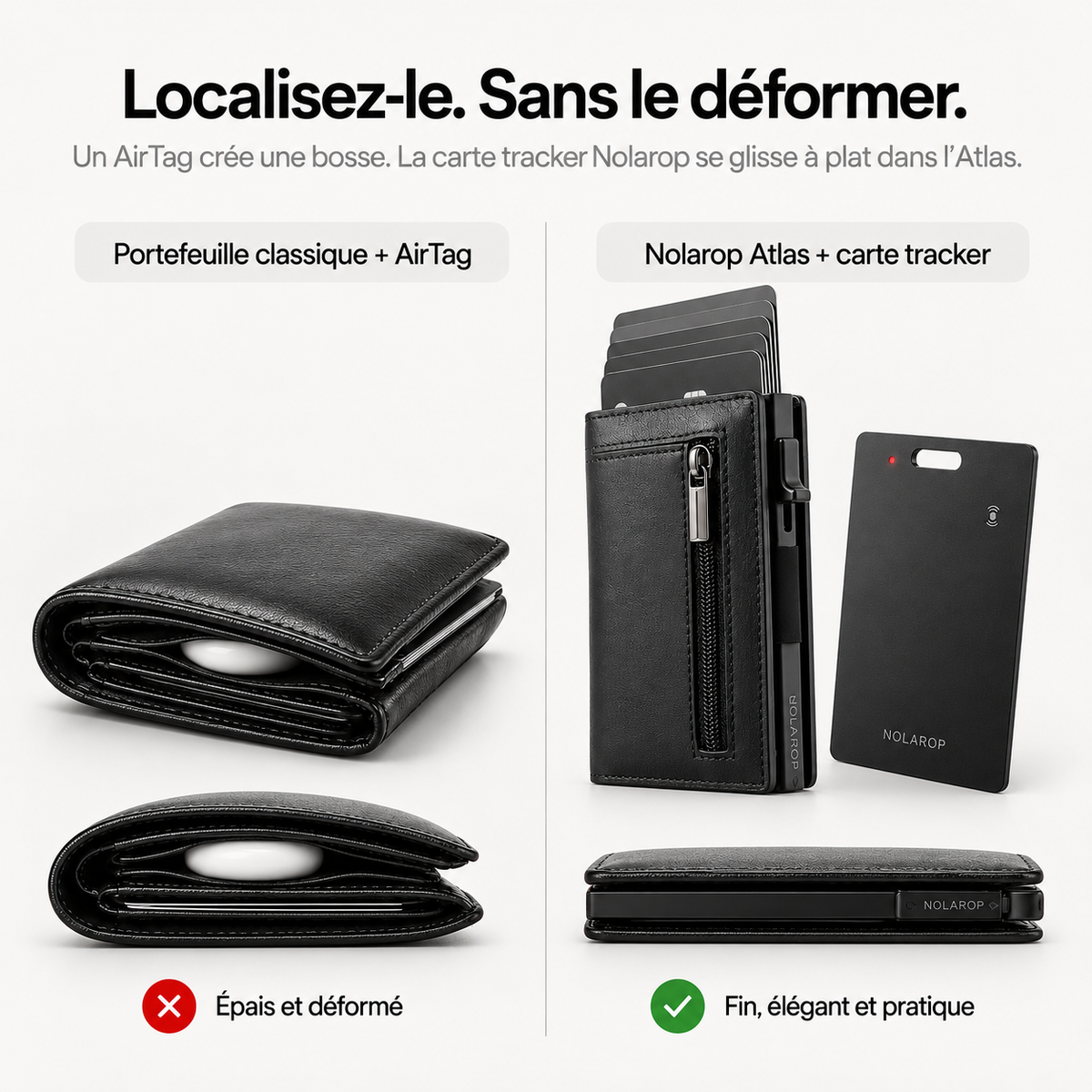 Nolarop Atlas - Le portefeuille que vous pouvez retrouver depuis votre téléphone. Nolarop