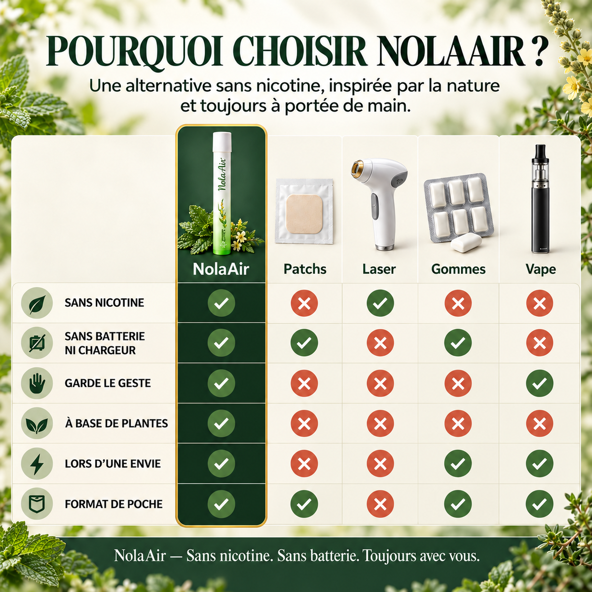 Nola Air™ — Gardez le geste. Devenez enfin non-fumeur. Nolarop