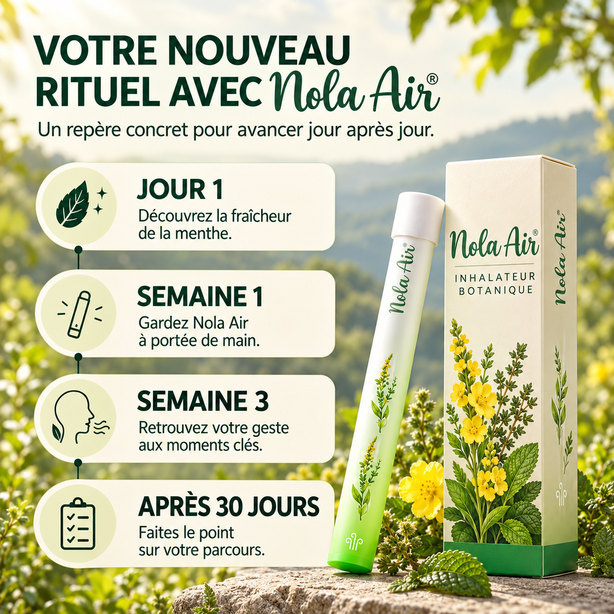 Nola Air™ : l’inhalateur à la molène pour votre confort respiratoire NolaAir