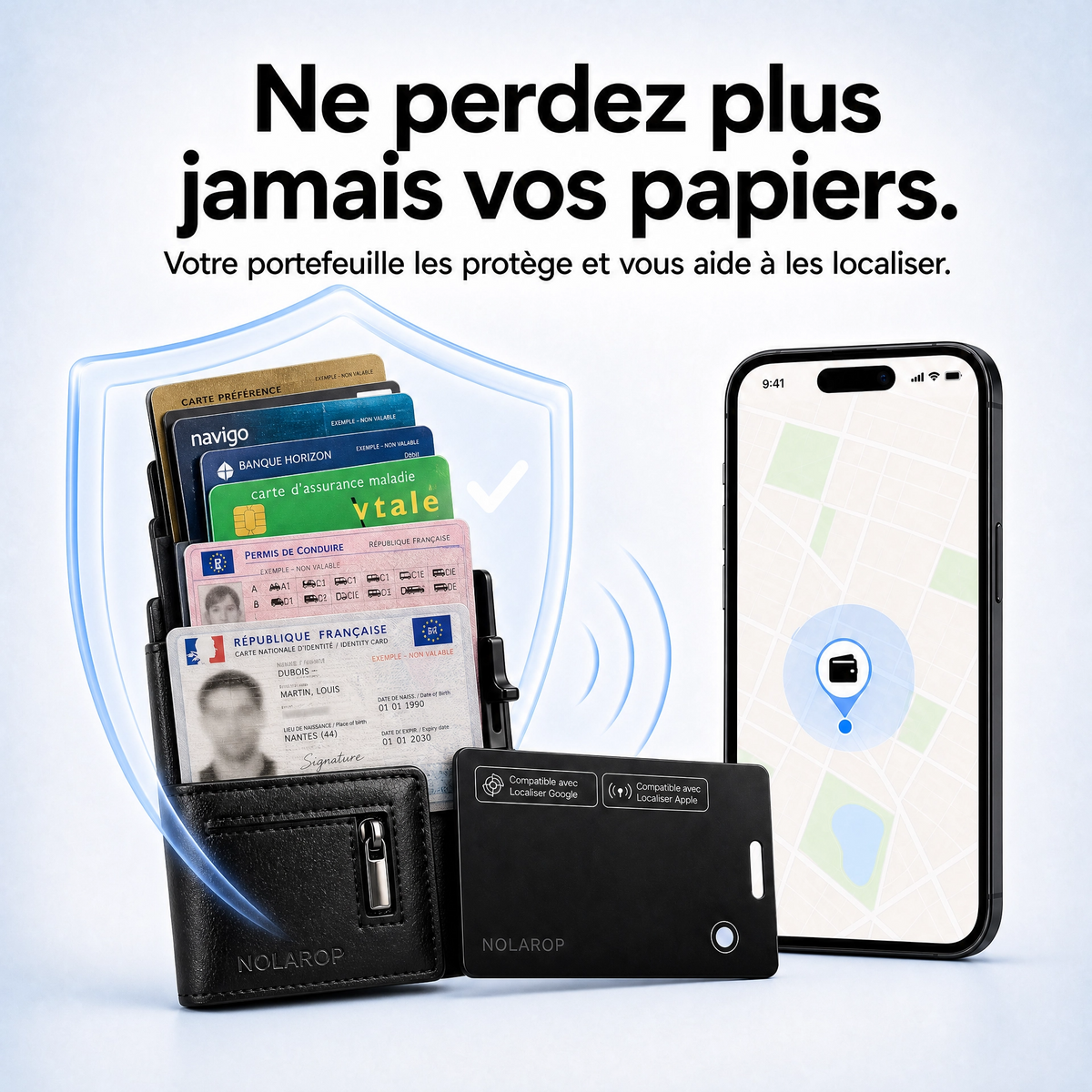 Nolarop Atlas - Le portefeuille que vous pouvez retrouver depuis votre téléphone. Nolarop